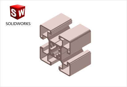 4545工業鋁型材3d模型 4545工業鋁型材3d模型